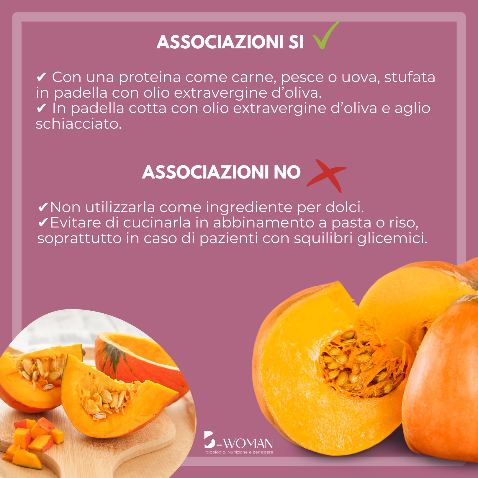 La zucca proprietà e abbinamenti